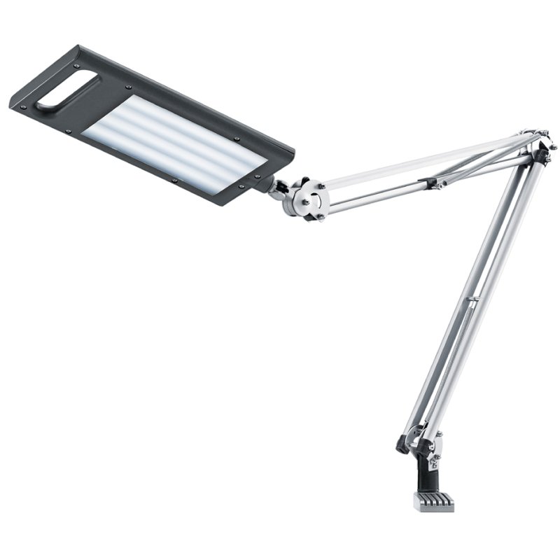 Hansa Lampe de bureau LED 4 Work, pied et pince, anthracite, 9,5W